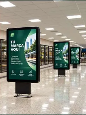Mupis digitales en la estación de Santander